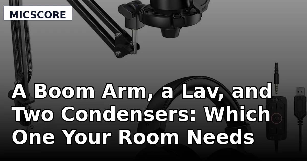 A Boom Arm, a Lav, and Two Condensers: Which One Your Room Needs