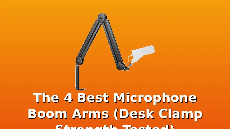 The 4 Best Microphone Boom Arms (Desk Clamp Strength Tested) - MicScore review with measurements and honest opinion