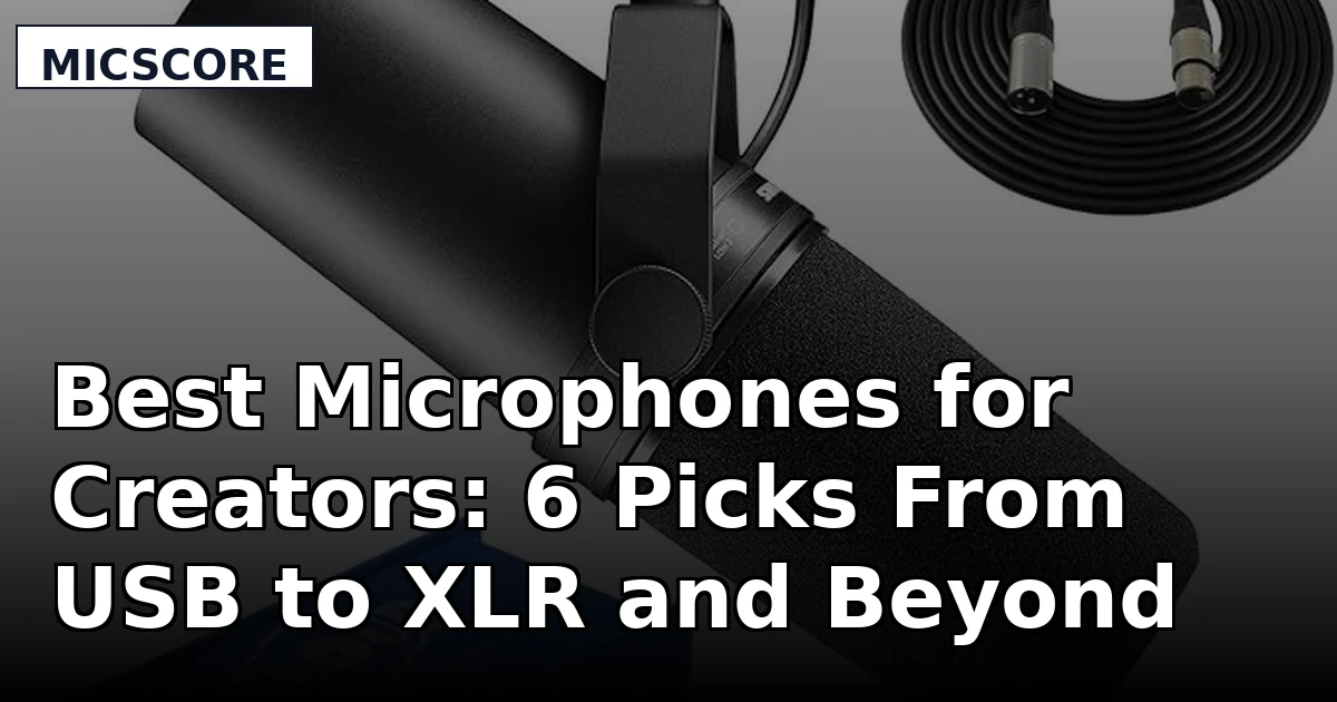Best Microphones for Creators: 6 Picks From USB to XLR and Beyond