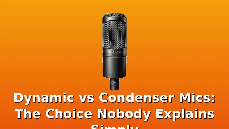 Dynamic vs Condenser Mics: The Choice Nobody Explains Simply - MicScore review with measurements and honest opinion