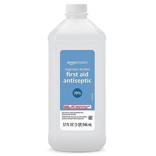 Amazon Basics 70% Isopropyl Alcohol First Aid Antiseptic for Treatment of Minor...