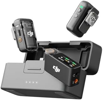 DJI Mic 2 (2 TX + 1 RX + Charging Case), All-in-one Wireless Microphone