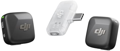DJI Mic Mini (2 TX + 1 Mobile RX), Ultralight, Active Noise Cancelling